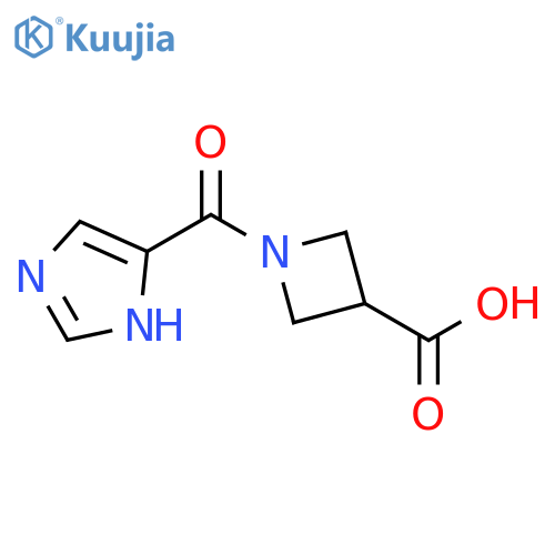 1-(1H-imidazole-5-carbonyl)azetidine-3-carboxylic acid structure