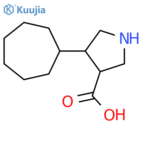 4-Cycloheptylpyrrolidine-3-carboxylic acid structure