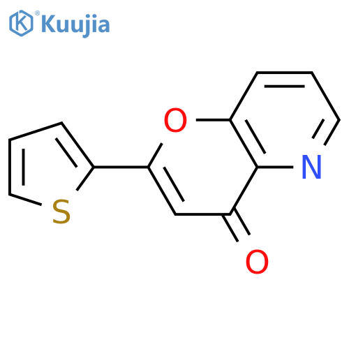 4H-Pyrano[3,2-b]pyridin-4-one,2-(2-thienyl)- structure