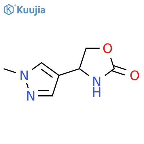 4-(1-methyl-1H-pyrazol-4-yl)-1,3-oxazolidin-2-one structure