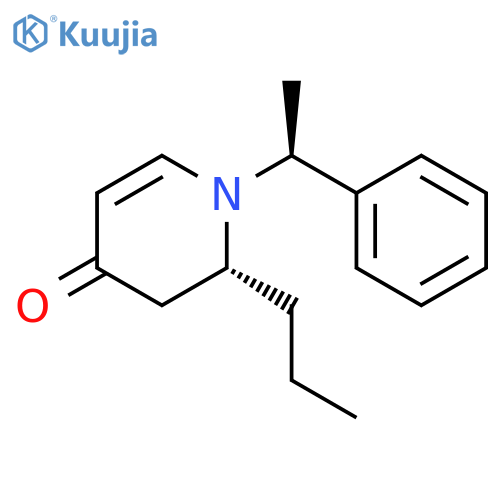 4(1H)-Pyridinone, 2,3-dihydro-1-[(1S)-1-phenylethyl]-2-propyl-, (2R)- structure