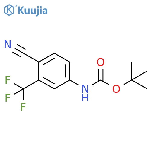 tert-butyl N-4-cyano-3-(trifluoromethyl)phenylcarbamate structure