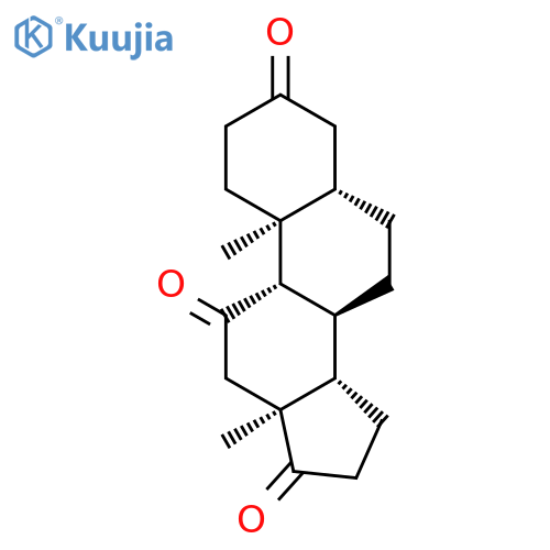 Androstane-3,11,17-trione,(5a)- structure