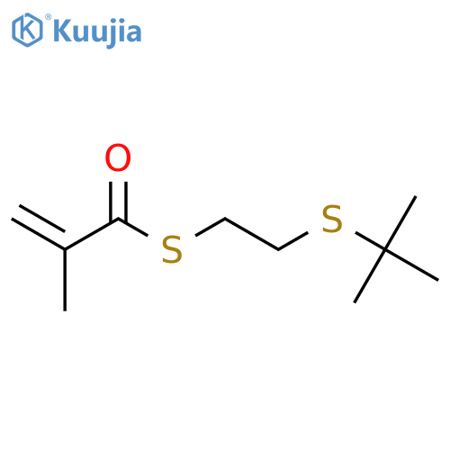 2-Propenethioic acid, 2-methyl-, S-[2-[(1,1-dimethylethyl)thio]ethyl] ester structure