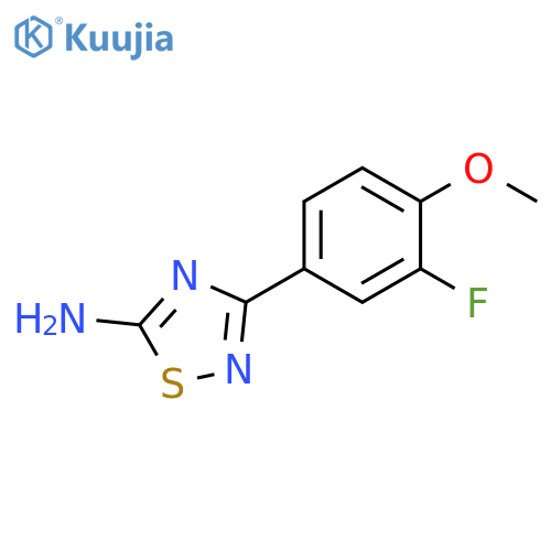 3-(3-fluoro-4-methoxyphenyl)-1,2,4-thiadiazol-5-amine structure