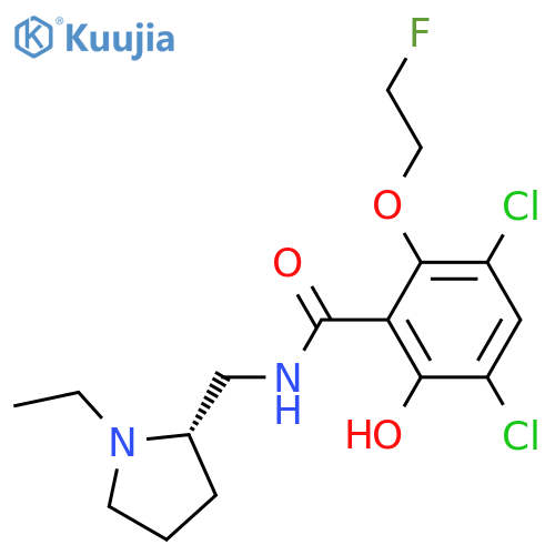 Benzamide,3,5-dichloro-N-[[(2S)-1-ethyl-2-pyrrolidinyl]methyl]-2-(2-fluoroethoxy)-6-hydroxy- structure