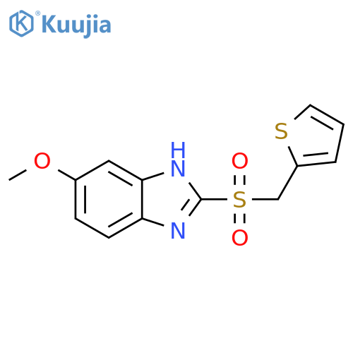 1H-Benzimidazole, 5-methoxy-2-[(2-thienylmethyl)sulfonyl]- structure