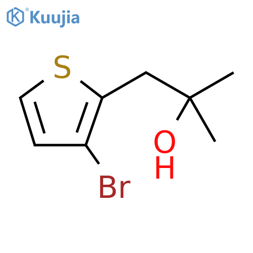 1-(3-bromothiophen-2-yl)-2-methylpropan-2-ol structure