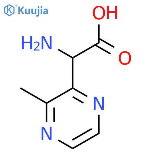 2-amino-2-(3-methylpyrazin-2-yl)acetic acid structure