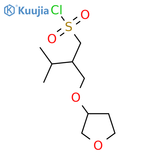 3-methyl-2-(oxolan-3-yloxy)methylbutane-1-sulfonyl chloride structure