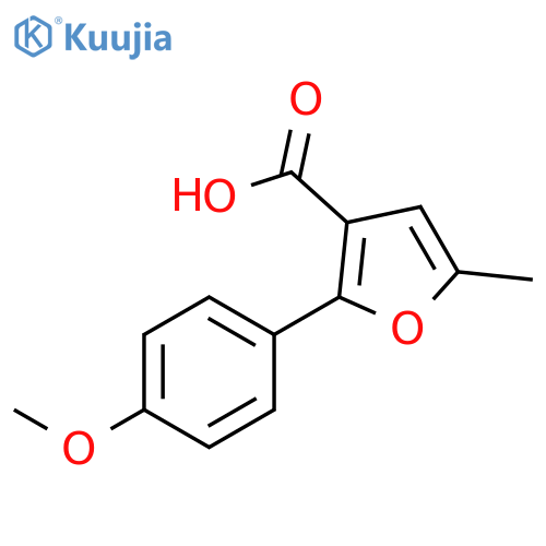 2-(4-methoxyphenyl)-5-methylfuran-3-carboxylic acid structure