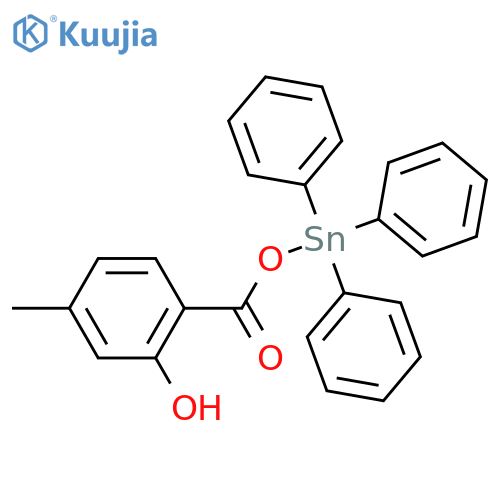 Phenol, 5-methyl-2-[[(triphenylstannyl)oxy]carbonyl]- structure