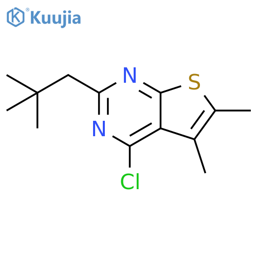4-chloro-2-(2,2-dimethylpropyl)-5,6-dimethylthieno2,3-dpyrimidine structure