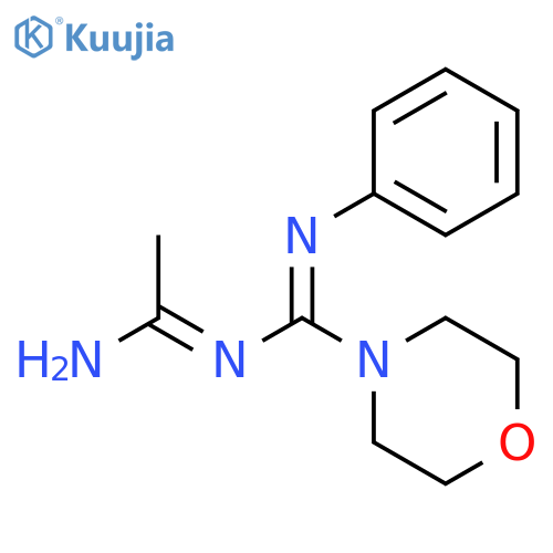 4-MORPHOLINECARBOXIMIDAMIDE, N-(1-AMINOETHYLIDENE)-N'-PHENYL- structure