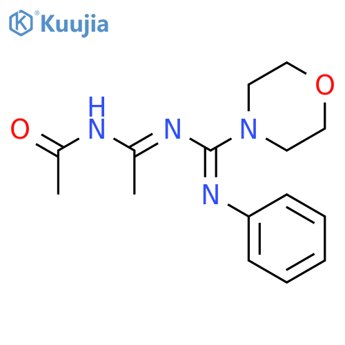 Acetamide, N-[1-[[4-morpholinyl(phenylimino)methyl]imino]ethyl]- structure