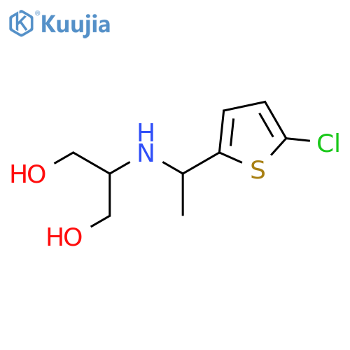 2-{1-(5-chlorothiophen-2-yl)ethylamino}propane-1,3-diol structure