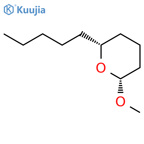 2H-Pyran, tetrahydro-2-methoxy-6-pentyl-, (2R-cis)- structure