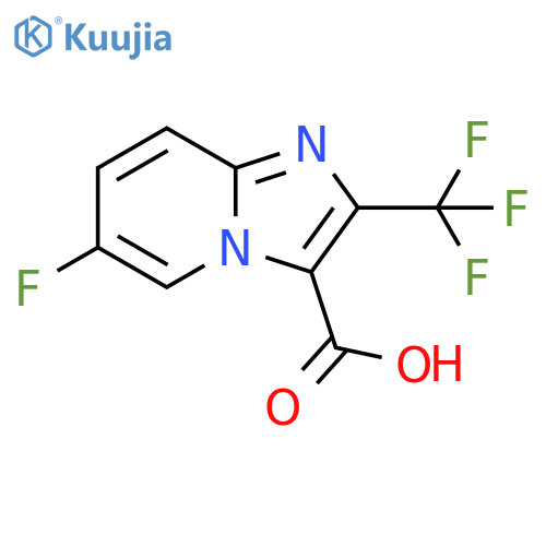 6-fluoro-2-(trifluoromethyl)imidazo[1,2-a]pyridine-3-carboxylic acid structure