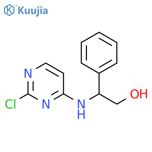 2-[(2-chloropyrimidin-4-yl)amino]-2-phenylethan-1-ol structure