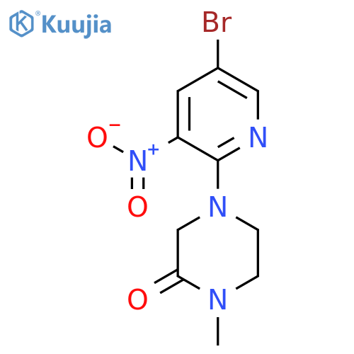 4-(5-Bromo-3-nitropyridin-2-yl)-1-methylpiperazin-2-one structure