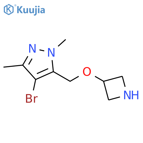 5-[(Azetidin-3-yloxy)methyl]-4-bromo-1,3-dimethyl-1h-pyrazole structure