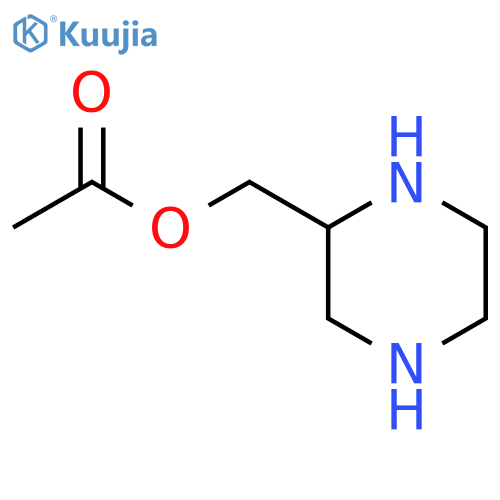 2-Piperazinemethanol,2-acetate structure