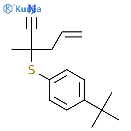 4-Pentenenitrile, 2-[[4-(1,1-dimethylethyl)phenyl]thio]-2-methyl- structure