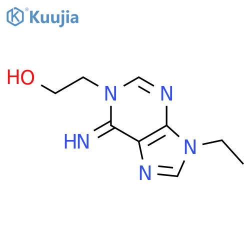 9-ethyl-6,9-dihydro-6-imino-1H-Purine-1-ethanol structure