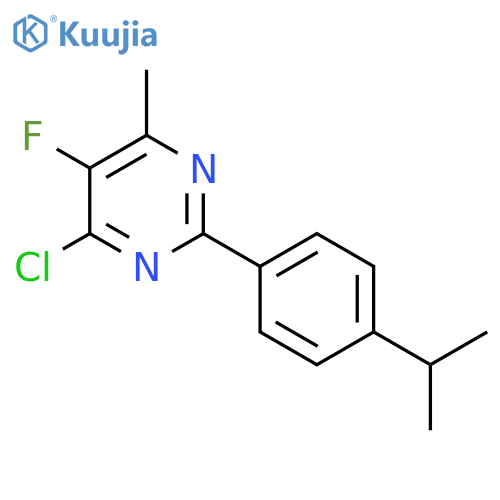 4-Chloro-5-fluoro-6-methyl-2-[4-(propan-2-yl)phenyl]pyrimidine structure