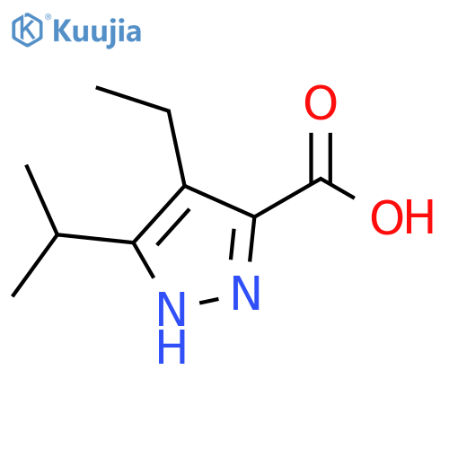 4-ethyl-5-(propan-2-yl)-1H-pyrazole-3-carboxylic acid structure