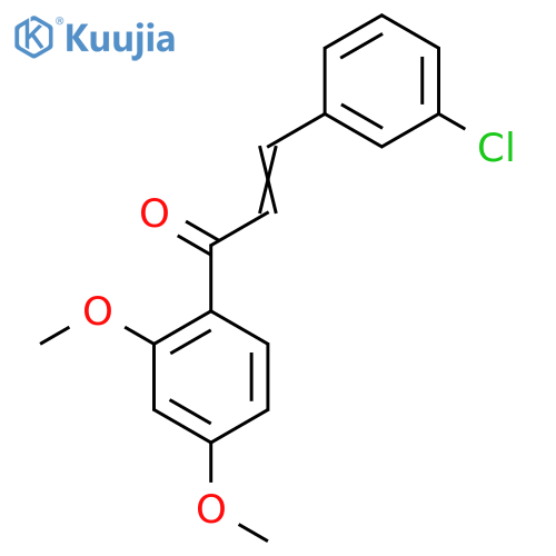 (2E)-3-(3-chlorophenyl)-1-(2,4-dimethoxyphenyl)prop-2-en-1-one structure