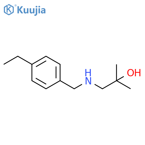1-{(4-ethylphenyl)methylamino}-2-methylpropan-2-ol structure