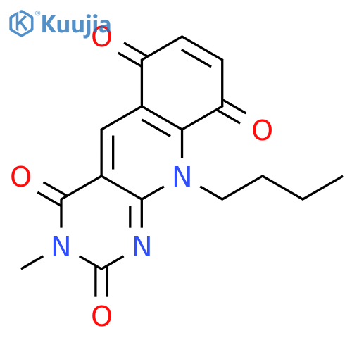 Pyrimido[4,5-b]quinoline-2,4,6,9(3H,10H)-tetrone, 10-butyl-3-methyl- structure