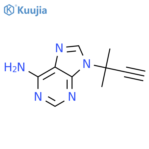 9H-PURIN-6-AMINE, 9-(1,1-DIMETHYL-2-PROPYNYL)- structure