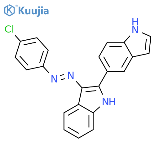 2,5'-Bi-1H-indole, 3-[(4-chlorophenyl)azo]- structure
