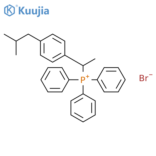 Phosphonium, [1-[4-(2-methylpropyl)phenyl]ethyl]triphenyl-, bromide structure