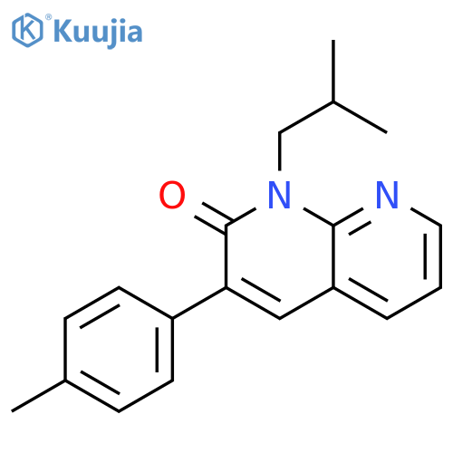 1,8-Naphthyridin-2(1H)-one, 3-(4-methylphenyl)-1-(2-methylpropyl)- structure