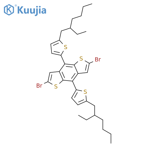 Benzo[1,2-b;4,5-b']dithiophene, 2,6-dibroMo-4,8-bis[5-(2-ethylhexyl)-2-thienyl]- structure
