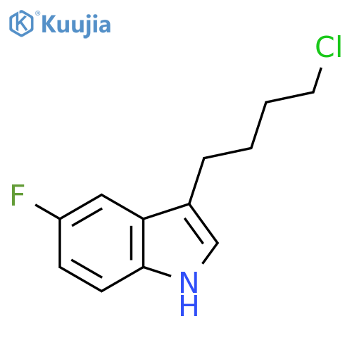 1H-Indole, 3-(4-chlorobutyl)-5-fluoro- structure