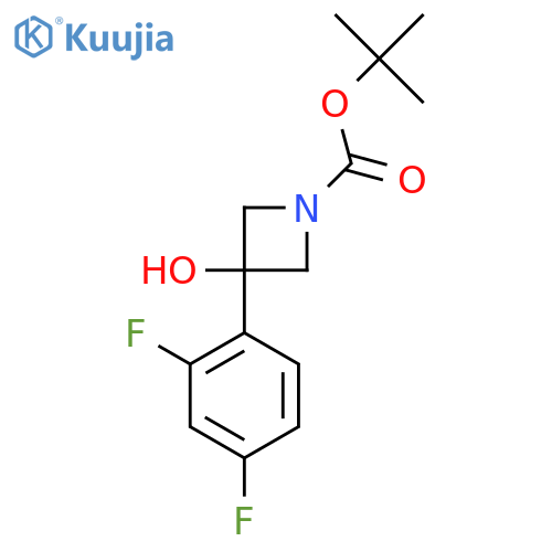 Tert-butyl 3-(2,4-difluorophenyl)-3-hydroxyazetidine-1-carboxylate structure
