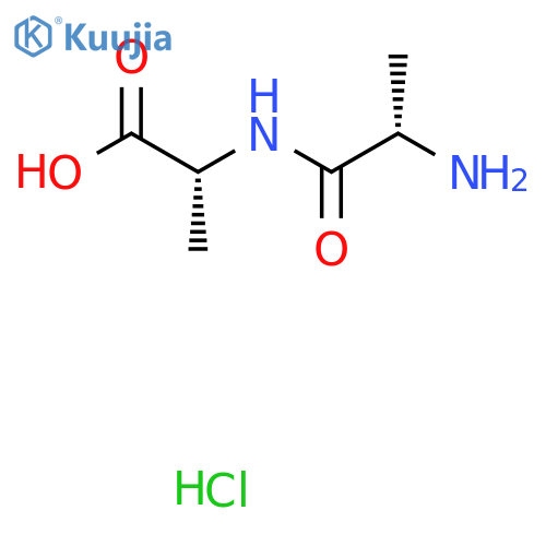 (2R)-2-[[(2S)-2-aminopropanoyl]amino]propanoic acid;hydrochloride structure