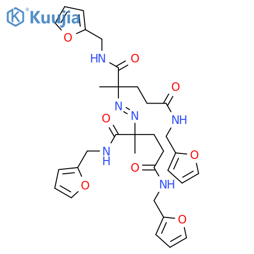 Pentanediamide, 2,2'-azobis[N,N'-bis(2-furanylmethyl)-2-methyl- structure