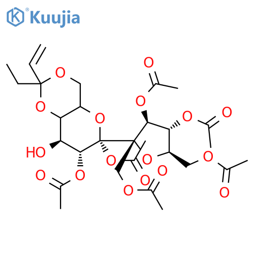 a-D-Glucopyranoside,1,3,4,6-tetra-O-acetyl-b-D-fructofuranosyl 4,6-O-(1-ethyl-2-propenylidene)-, diacetate (9CI) structure