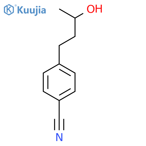 4-(3-hydroxybutyl)benzonitrile structure