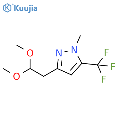 3-(2,2-dimethoxyethyl)-1-methyl-5-(trifluoromethyl)-1H-pyrazole structure