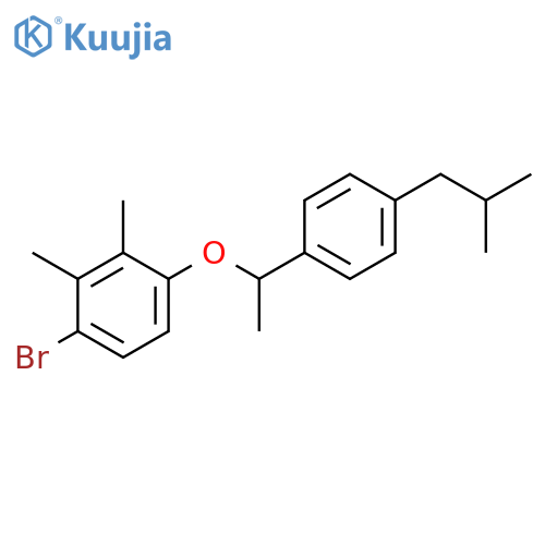 Benzene, 1-bromo-2,3-dimethyl-4-[1-[4-(2-methylpropyl)phenyl]ethoxy]- structure