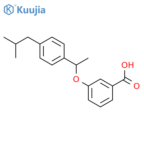 Benzoic acid, 3-[1-[4-(2-methylpropyl)phenyl]ethoxy]- structure