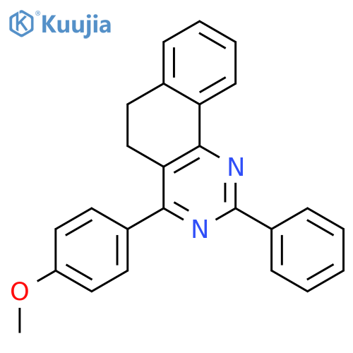 Benzo[h]quinazoline, 5,6-dihydro-4-(4-methoxyphenyl)-2-phenyl- structure