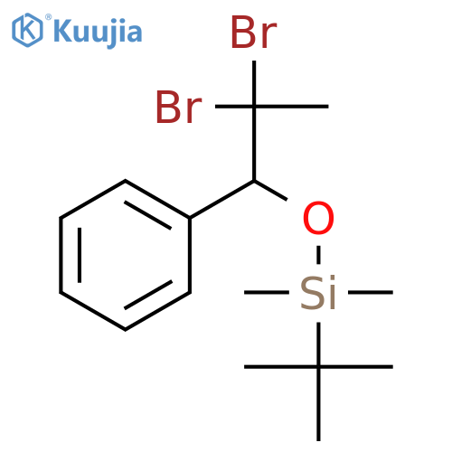 Silane, (2,2-dibromo-1-phenylpropoxy)(1,1-dimethylethyl)dimethyl- structure