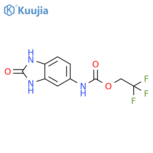 2,2,2-trifluoroethyl N-(2-oxo-2,3-dihydro-1H-1,3-benzodiazol-5-yl)carbamate structure